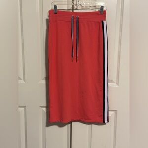 Tommy Hilfiger Women Knit Side Stripe Midi Casual Skirt Coralie Size Small